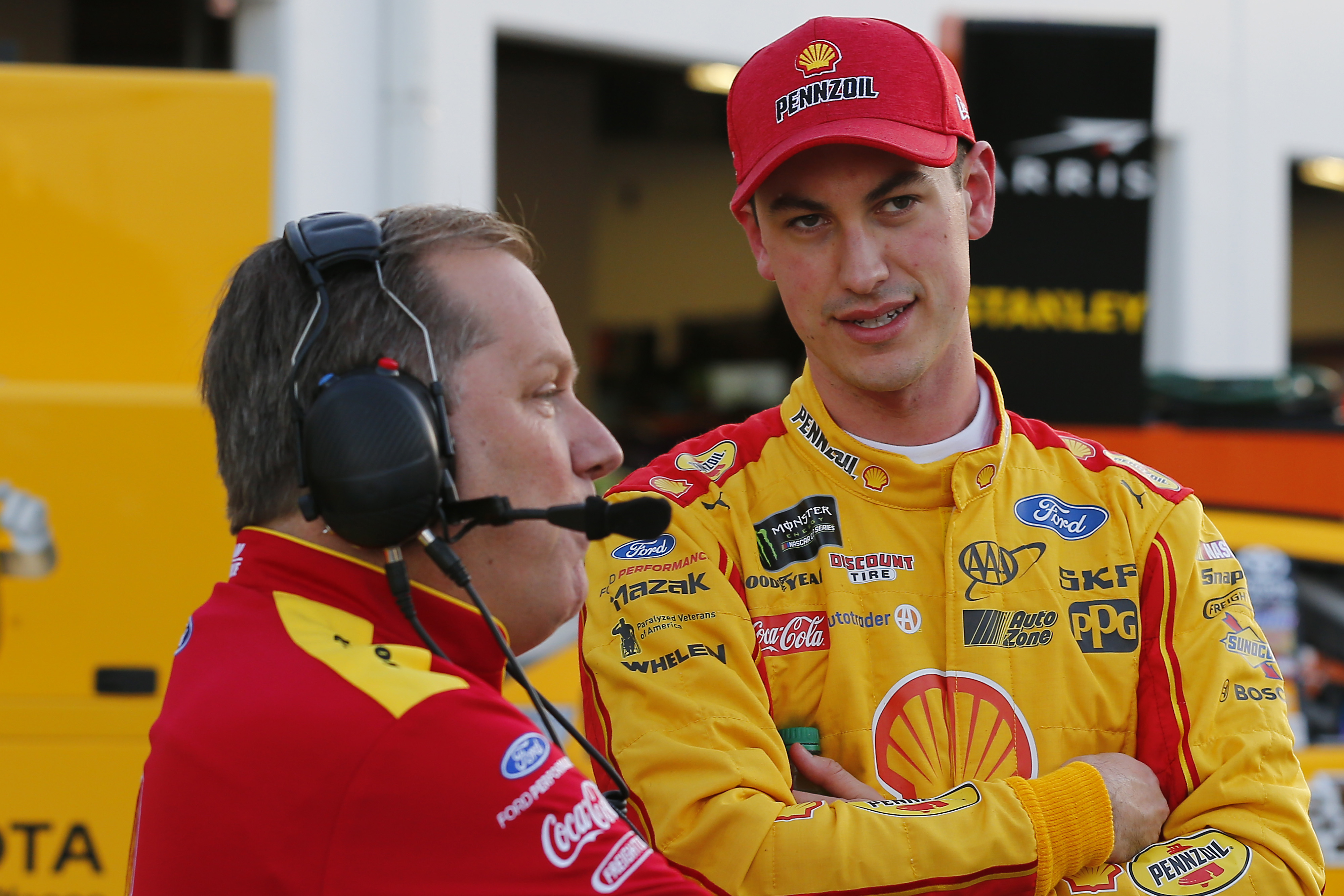 2017 NASCAR Cup - Clash at Daytona
Daytona International Speedway, Daytona Beach, FL USA
Friday 17 February 2017
Joey Logano and Todd Gordon
World Copyright: Russell LaBounty/LAT Images
ref: Digital Image 17DAY1rl_0604