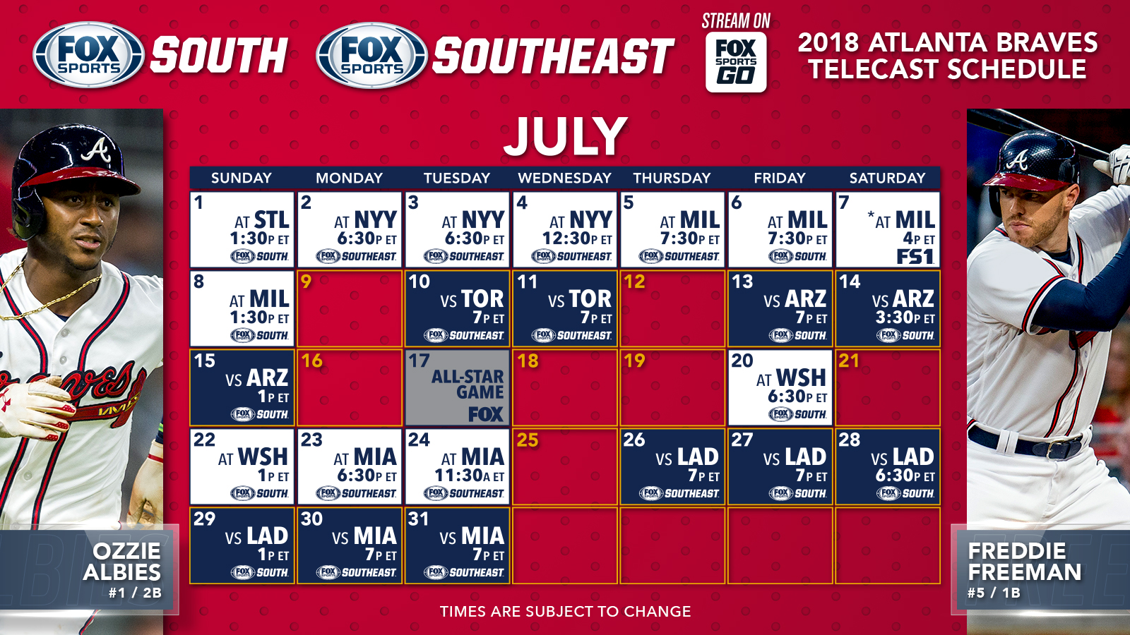 Atlanta Braves Tv Schedule | Examples and Forms