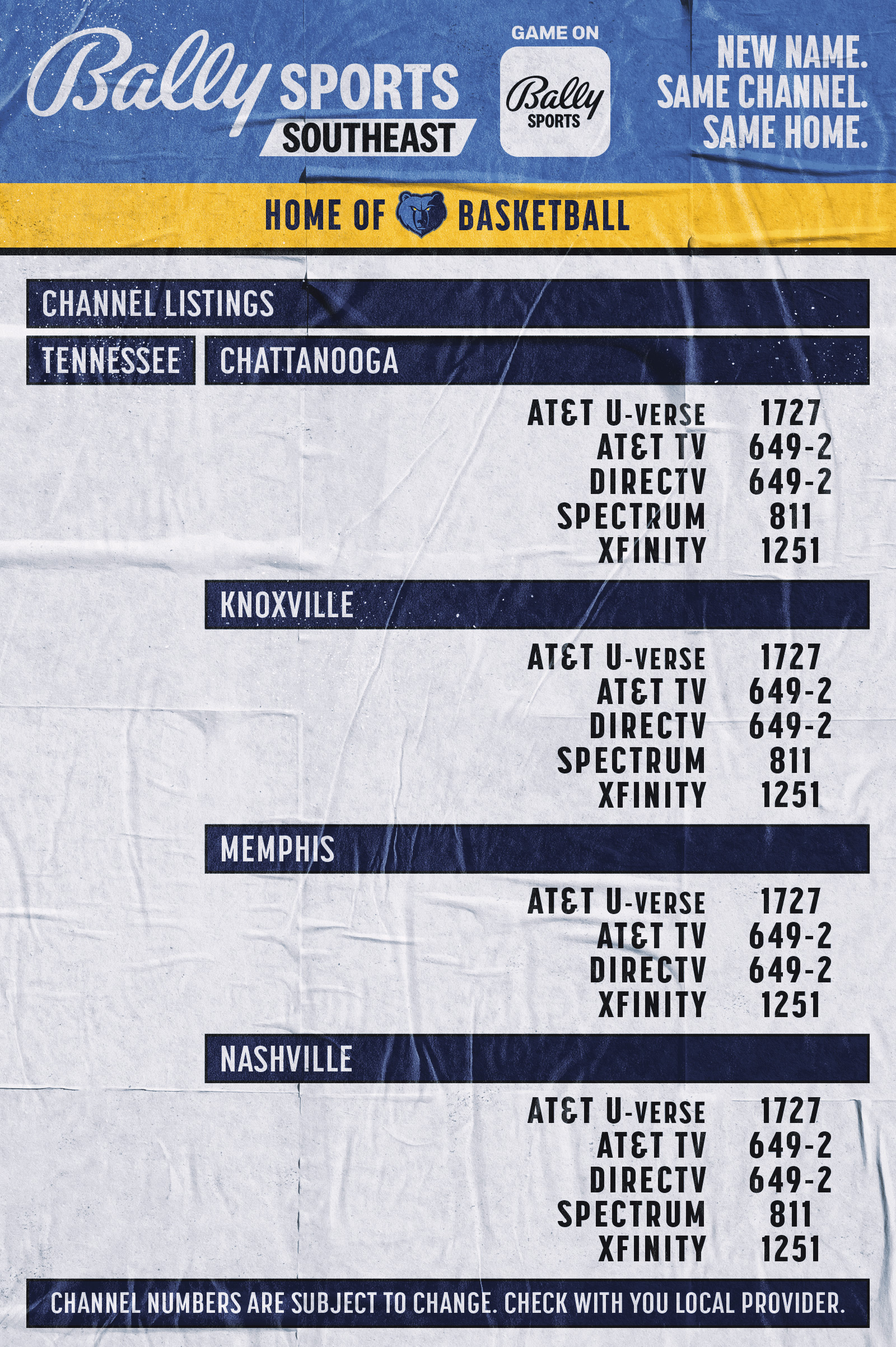 Memphis Grizzlies Channel Listings Fox Sports