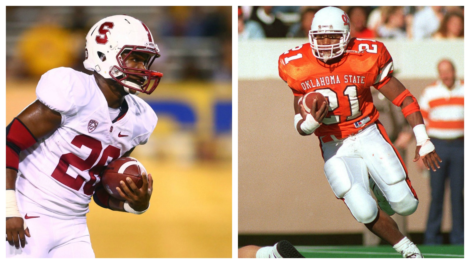 Barry Sanders Jr., RB, Oklahoma State (son of Pro Football Hall of Famer Barry Sanders)